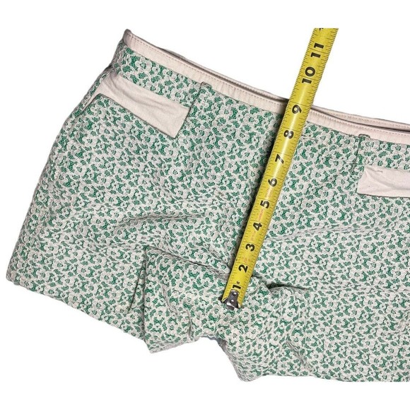 Anthropologie Cartonnier Rose‎ Point Green Floral Lace Overlay Shorts Sz 6 - Picture 6 of 12